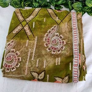 Green Printed Sarees (Women)