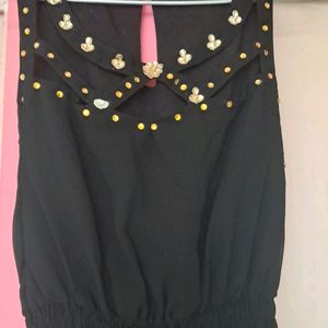 Embroidered Neck Party Wear Dress