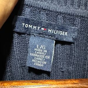 Tommy Hilfiger V-Neck Navy Blue Sweater