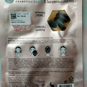 Mirabelle Pearl+Charcoal Sheet Mask