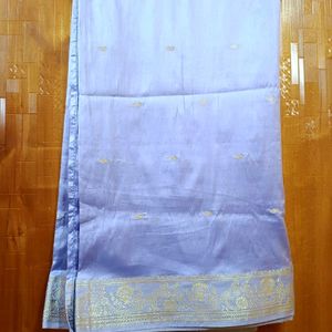 Pastel Blue Mysore Silk Saree