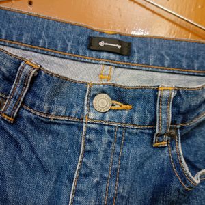 High Waisted Blue Straight Fits Jeans