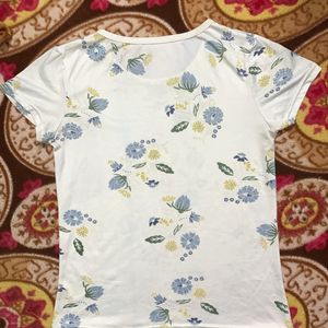 White Cotton Top for Girls