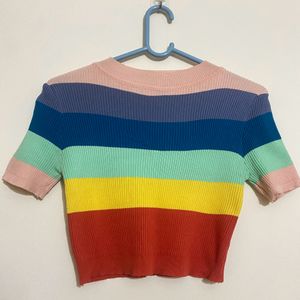 Tricolour Crop Top