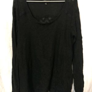 Long sleeves black T shirt