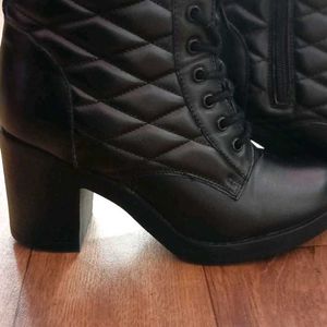 Quilted Lace Up Boots