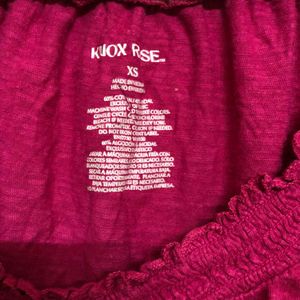 Knox Rose Off Shoulder Pink Top