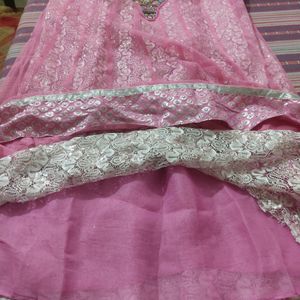 Pink shimmery 3 layer suit