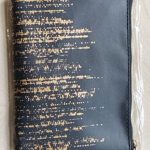 Lakme Black Pouch With Golden Detailing