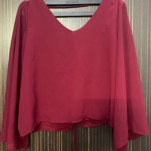 Maroon crisscross top