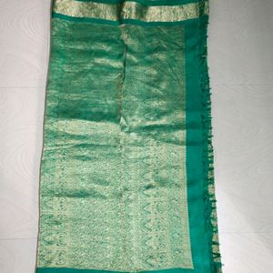 Green Pure Kanchi Pattu Silk Saree💚