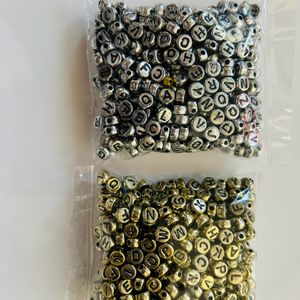 Metallic Alphabet Beads