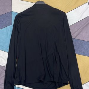 Black Cowl Neck Top