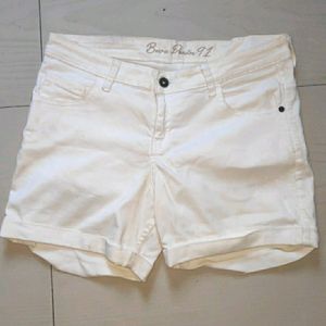 Premium Quality White Jeans Hot Pant