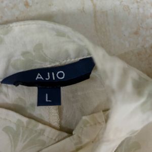 Ajio Buttoned Neck Kurta