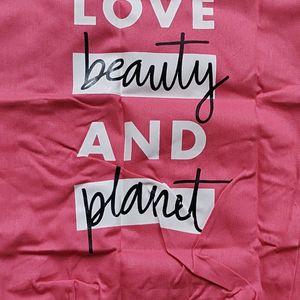 Love Beauty And Planet Pink Tote Bag