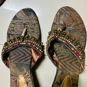 Party Wear Embellished Ethnic Heels EU 39