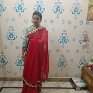 Rayer Used Saree With Blouse Side Chain