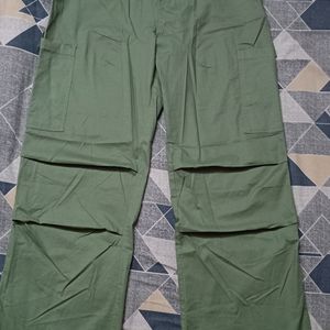 New Me Olive Cargos For Women