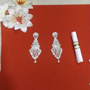 White Stone Wala Earring