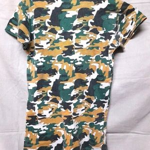 Military Camouflage Design Tees Women's Tshirt Top