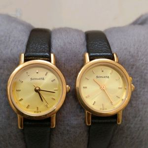 2 New SONATA Women's Analog watch