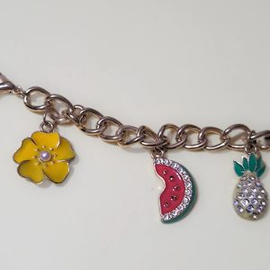 Tropical Zest: Imported Charm Bracelet