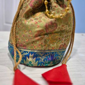 Handmade Banarasi Potli Style Handbag