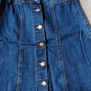 Denim Skirt Knee Length