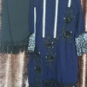 Fancy Pant Kurti With Work