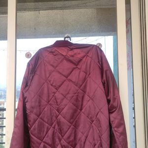 ADIDAS ORIGINALS MAROON BOMBER JACKET