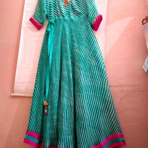 Ethnic Rajasthani Lahariya Gown