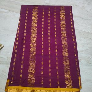 Beautiful Vintage Purple Pattu Saree