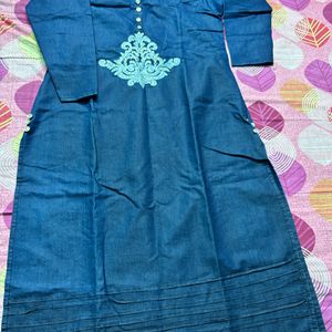 Blue Denim Kurti