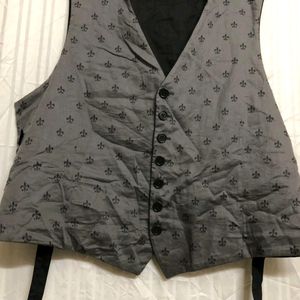 John Varvatos Grey Waistcoat