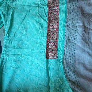 Kurta Paint Dupatta Set Cotton