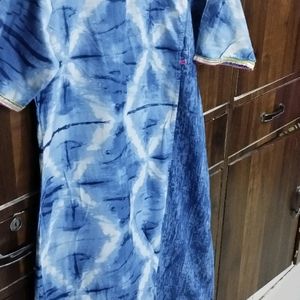 Blue Cotton Kurti