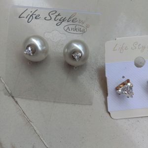 Combo Of 3 Ad Stone Studs