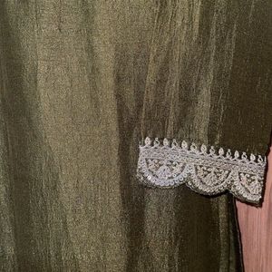 libas olive green kurta