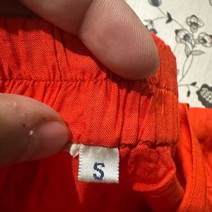 Plazo Orange Size s Unused Piece