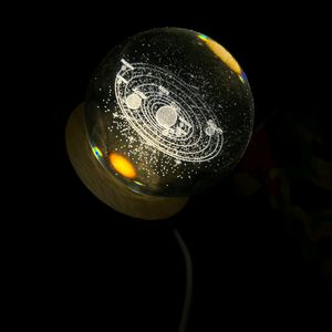 3D Galaxy Crystal Ball Night Lamp