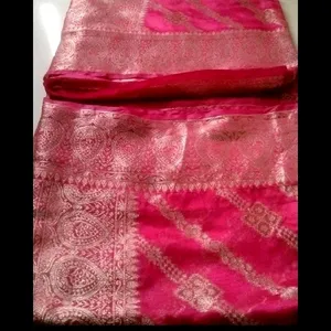 Pink Silk Saree And Lehnga Combo