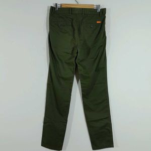 Dark Olive Green Semi Formal Pant For Men's