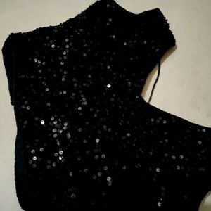 Black Sequence Blouse