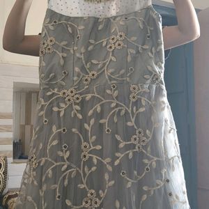 Partywear Grey Fashionable Gown