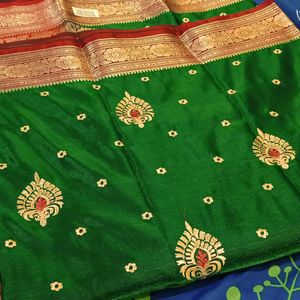 Satin Silk Zari WorkFestive Wear Saree