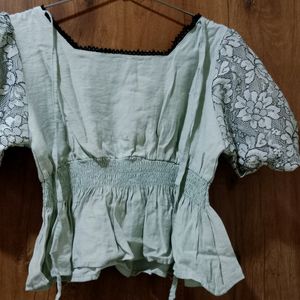 Light Green Western Top