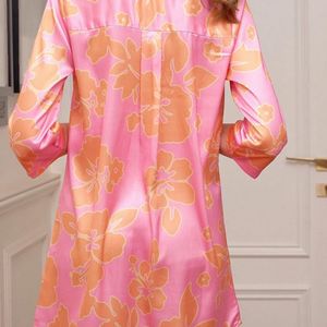 Satin Shirt Dress