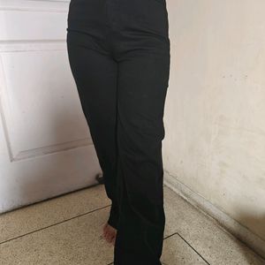 Black High Waist Straight Jeans