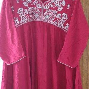 Embroidery A-line Kurta